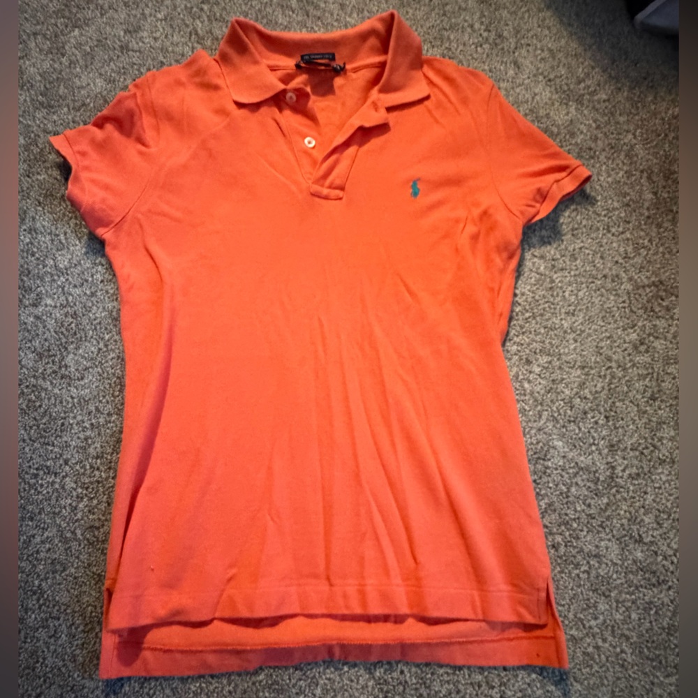 Ralph Lauren Orange Skinny Polo Shirt